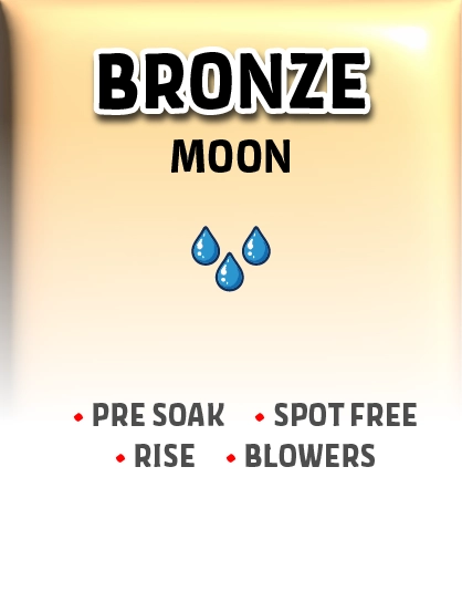 Space Spa Bronze Moon car wash package – entry-level wash with pre soak, spot-free rinse, and blowers
